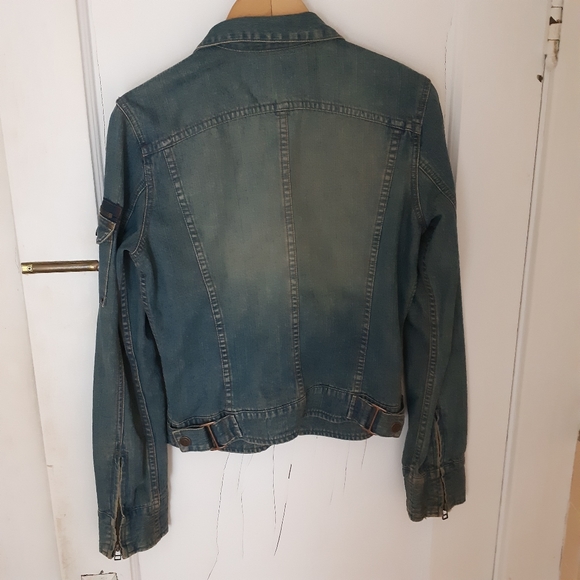Jacob Connexion Denim Jacket Zip Up Super Cute - Picture 4 of 11